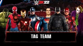 MARVEL Avengers vs. DC 8-Man Superhero Tag Team ELIMINATION Match | WWE 2K22 | 4K screenshot 4