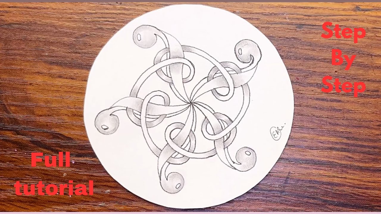 Zentangle Pattern-SKALLA | Drawing Tutorial For Beginners - YouTube