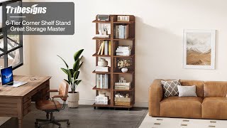 Tribesigns 6-Tier Corner Shelf - Style Meets Storage - JW0958  #StorageSolution