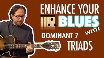 Easy way to enhance your blues lead and rhythm - use Dominant 7 Triads - Blues Guitar Tutorial EP386