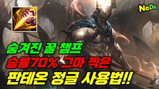 숨겨진 꿀챔프 판테온 정글로 마스터 승률70% 찍은 사용법!!