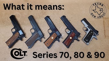 Cover Image for What does it mean? Colt Series 70, 80 & 90 1911s w/ comparison of 1911 vs. 1911A1