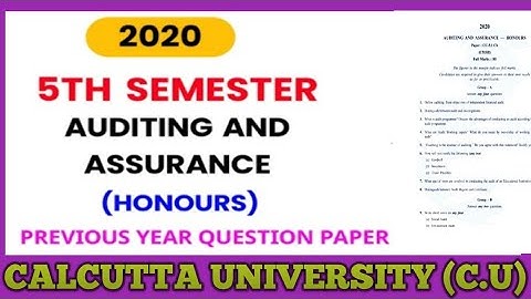 B.com Semester -5 ||All Subjects Information & Auditing And Assurance Questions Paper for Hons. 2020