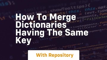 How to merge dictionaries having the same key