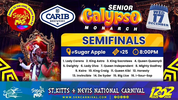 Sugar Mas 54 -Senior Calypso Monarch Semi Finals