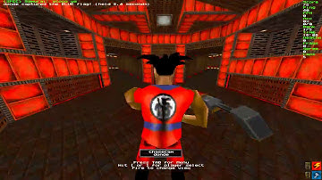 Goku versus Little Buu Dragon Ball Z player models Quake 2 CTF RailwarZ