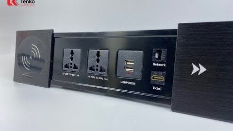 Hộp ổ điện âm bàn Tenko TK-BT01 nắp trượt màu đen cao cấp I Tenko.com.vn