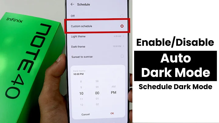 Enable/Disable Auto Dark Mode In Infinix Note 40 | Schedule Dark Mode