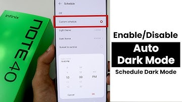 Enable/Disable Auto Dark Mode In Infinix Note 40 | Schedule Dark Mode