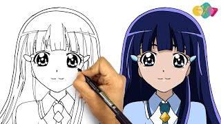 تعليم الرسم || رسم كلوي من انمي جليتر فورس || خطوة بخطوة | رسم انمي سهل