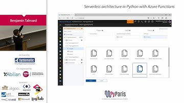 PyParis 2017 - Serverless architecture in Python with Azure functions by Benjamin Talmard