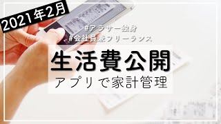 生活費公開ミニマリストを目指す一人暮らし会社員兼フリーランス2021年2月分の家計簿
