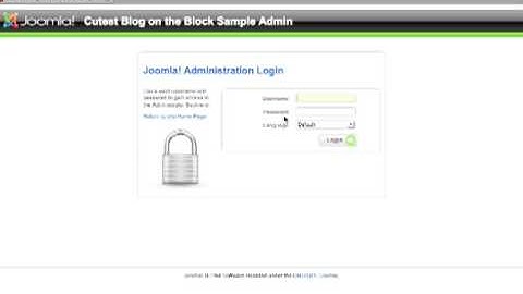 Joomla - Step 1 - Logging In