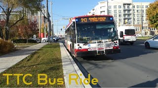 Toronto TTC 943 Kennedy Express Bus Ride - Full Route 11/1/2022