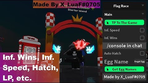 Flag Race Script | Inf. Wins, Inf. Speed, Hatch, LocalPlayer, etc.