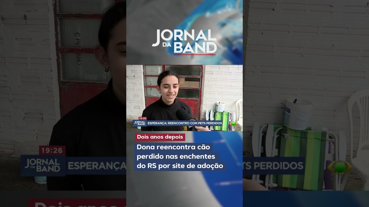 Dona reencontra cão perdido nas enchentes do RS por site de adoção