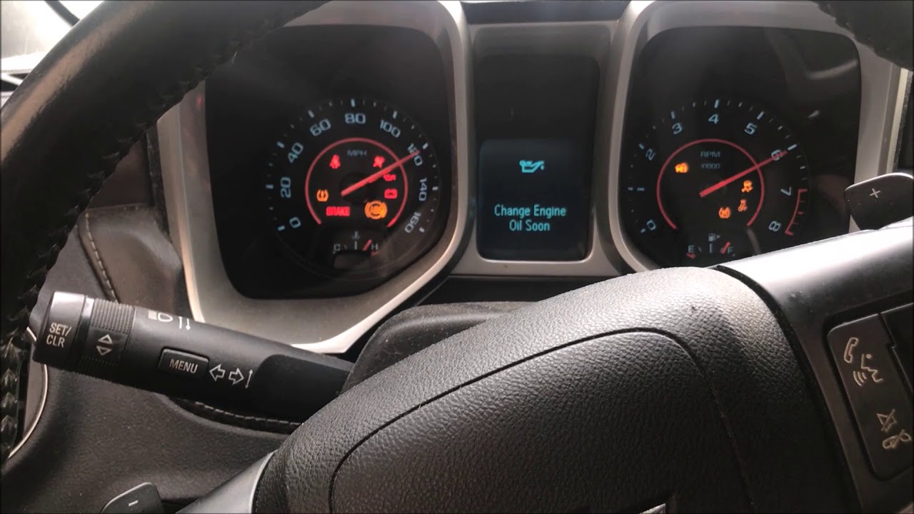 Chevrolet Camaro 2009 2014 Oil Light Reset Youtube