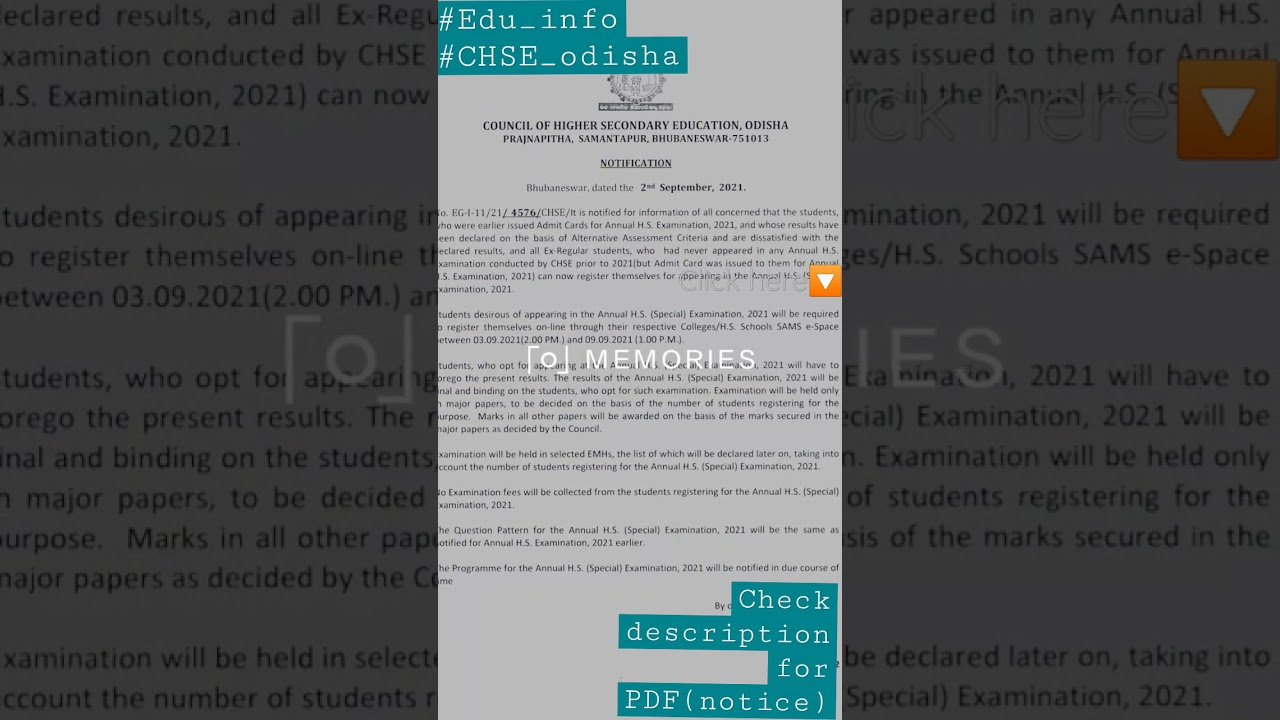 ⚠️IMPORTANT⚠️NOTICE REGARDING SPECIAL OFFLINE  ANNUAL HS EXAM 2021 