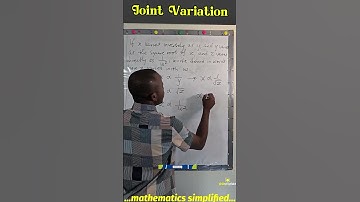 How To Solve Joint Variation Problem