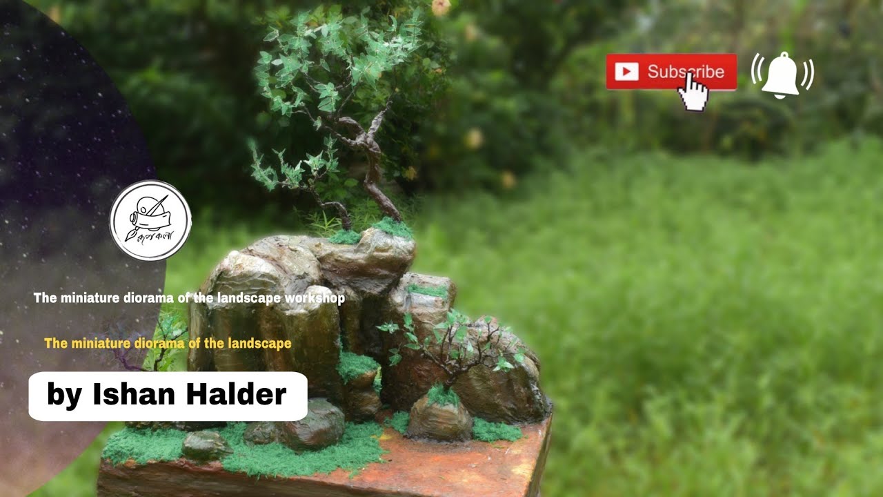 The miniature diorama of The landscape by Ishan Halder #rupkala #youtube #artschool #arteducation