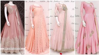 Pink Peach 🍑 Dresses Designs Collection With Different Combination