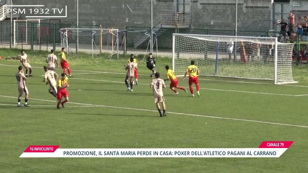 Promozione, il Santa Maria perde in casa: poker dell'Atletico Pagani al "Carrano"