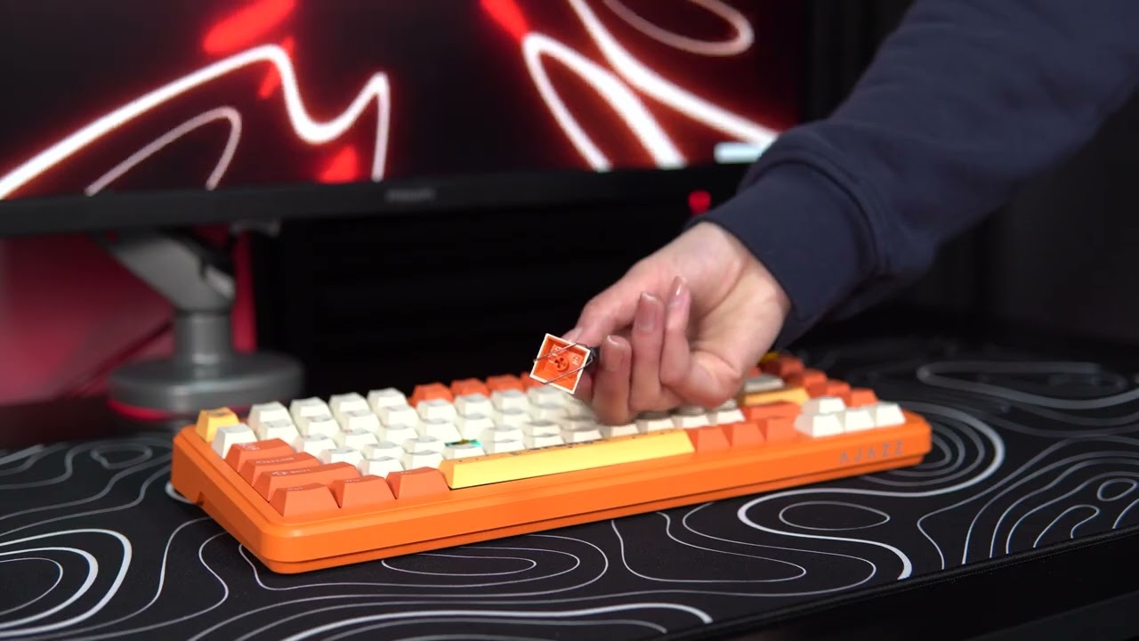 Ajazz AK820 MAX Avocado Switch Orange RGB