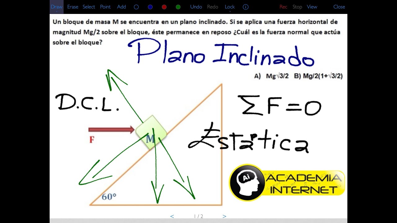 Formulas plano inclinado