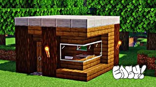 Minecraft build a small starter House: simple: tutorial