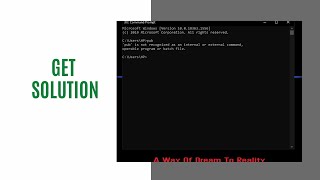 pub is not recognized as an internal or external command,operable program or batch file.
