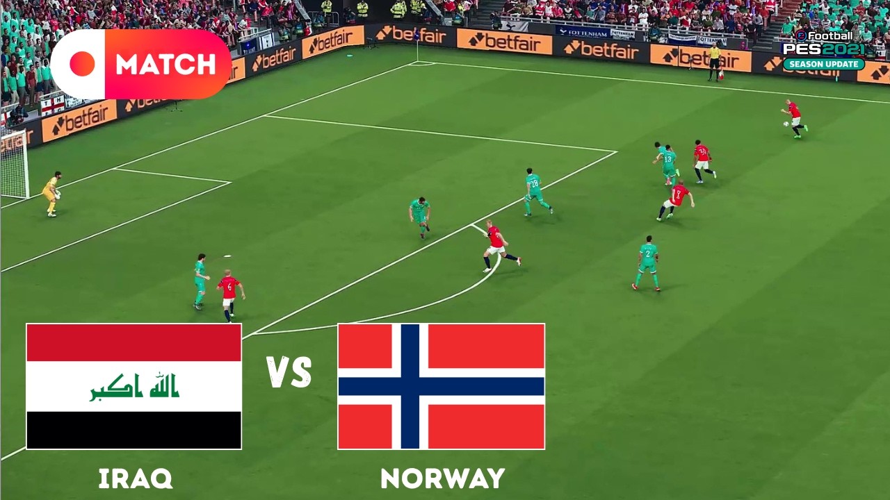 IRAQ vs NORWAY | World Cup 2026 Match Simulation | eFootball PES 21 Gameplay