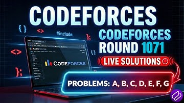 🔴 LIVE | Codeforces 1071 – Full Problem Solutions & Contest Breakdown
