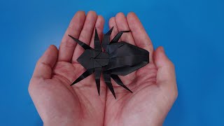색종이로 거미 접는방법(종이접기) / 전통적인방법, Spider Origami / 折り紙クモ