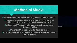 Research Interest Presentation Video BWright