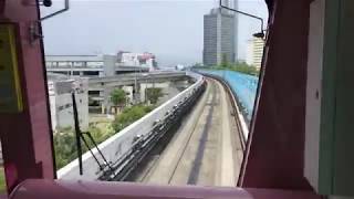 G20大阪サミットで中ふ頭駅をスルーされるニュートラムの車窓