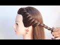 outstanding side braid hairstyle for traditional dress | ponytail hairstyle