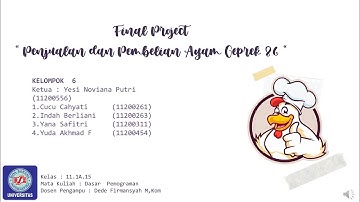 FINAL PROJECT - DASAR PEMOGRAMAN || Kelompok 6 || 11.1A.15