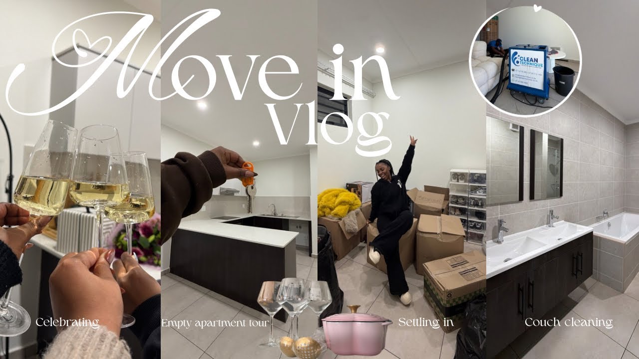 MOVE IN VLOG🏡: here's to a new chapter+ empty apartment tour+ settling in +house warming gifts &more