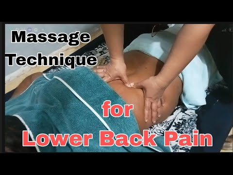 Massage Technique for Lower Back Pain || Masakit ang Balakang - YouTube