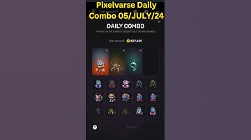 Pixeltap Daily Combo With 100% Completion #pixelverse #dailycombo 05/JULY/24