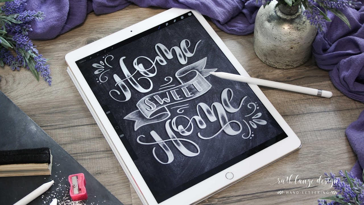 Chalk lettering in Procreate on Ipad Pro Skillshare Class - YouTube