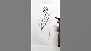 Walking women drawing easy step by step/#newlessonofdrawing/#youtubeshorts/short