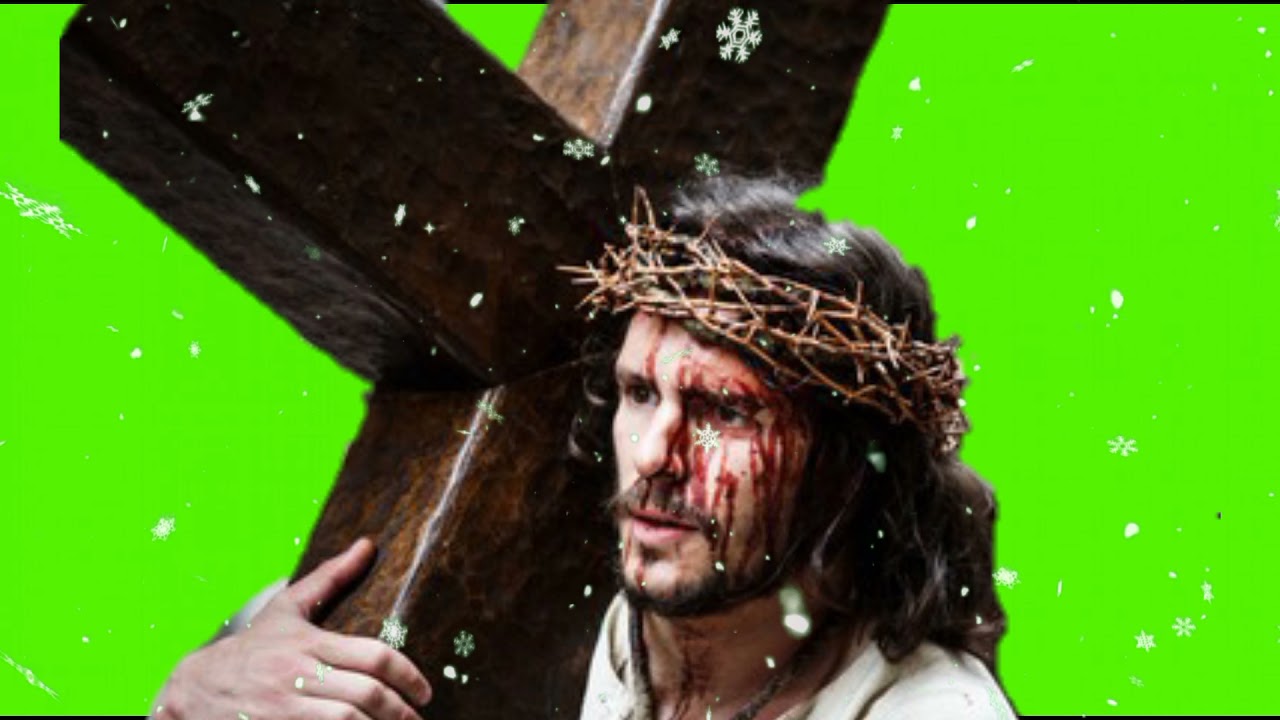 Jesus cross green screen /No copyright green screen video /free green