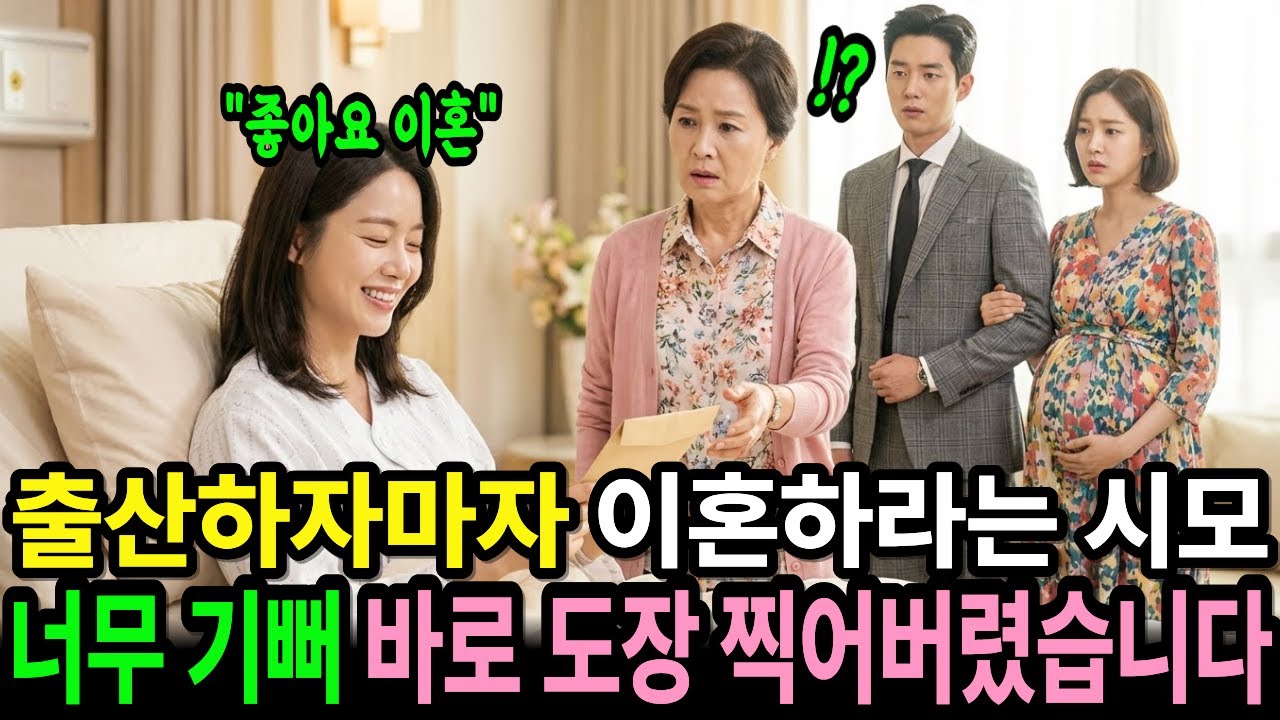 쌍둥이 출산하자마자 상간녀와 함께와서 이혼하라는 시어머니, 너무 기뻐서 바로 도장 찍어줬습니다ㅣ노후사연ㅣ실화사연ㅣ사연라디오ㅣ오디오북