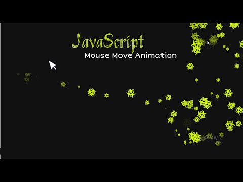 JavaScript Mouse Move Animation Effect | Mouse Animation Effect star Particles.