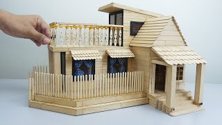 Beautiful Popsicle Sticks House DIY!! Easy Techniques For Beginners