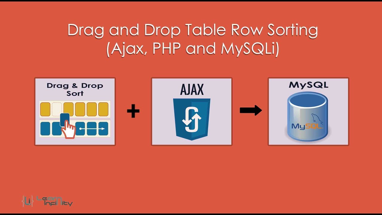 Drag and Drop Table Row Sorting (Ajax, PHP and MySQLi)