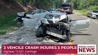 CRASH SHUTS DOWN HIGHWAY 15-501, MULTIPLE PEOPLE INJURED