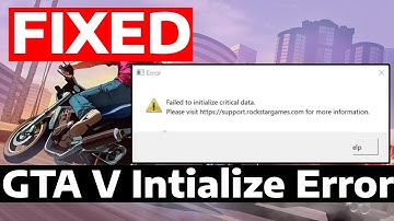 How To Fix Failed To Initialize Critical Data GTA 5 Epic Games (GTA V Not Launching)