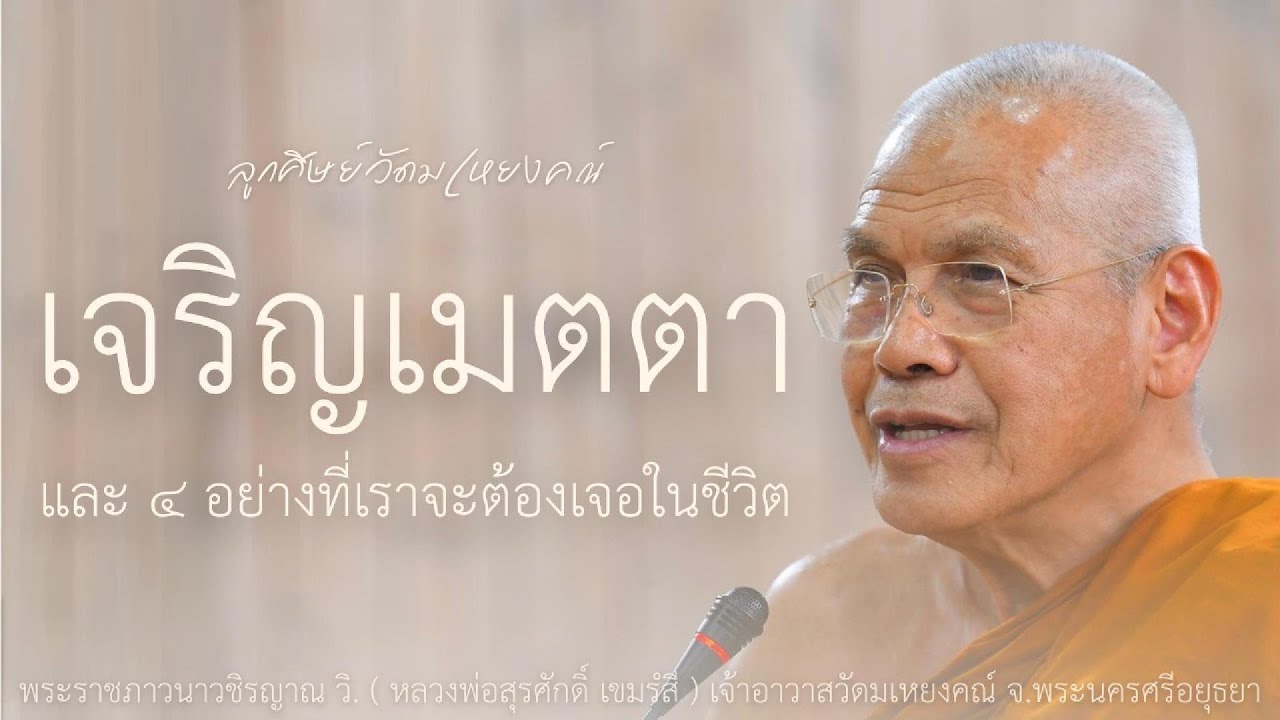 เจริญเมตตา และ ๔ อย่างที่เราจะต้องเจอในชีวิต / พระราชภาวนาวชิรญาณ วิ. ( หลวงพ่อสุรศักดิ์ เขมรํสี )